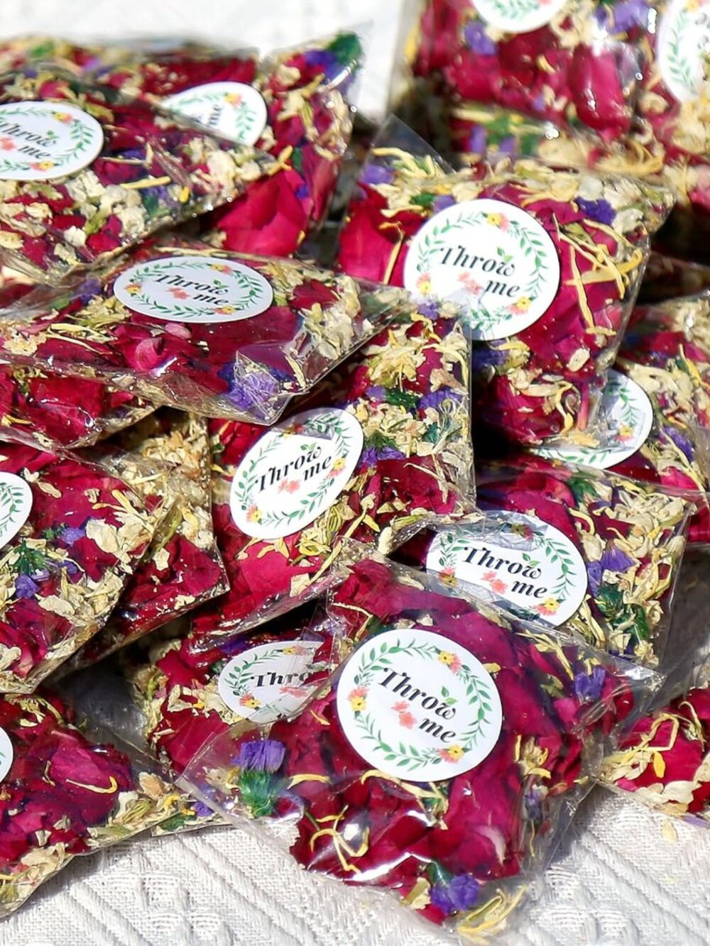 52 Pack Mix Flower Confetti, Dried Flower Petals, Real Rose Petals